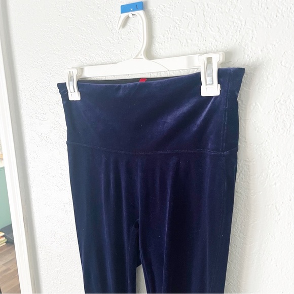Spanx Leggings Women's Medium Magic High Rise Lapis Night Blue Velvet - Picture 6 of 10